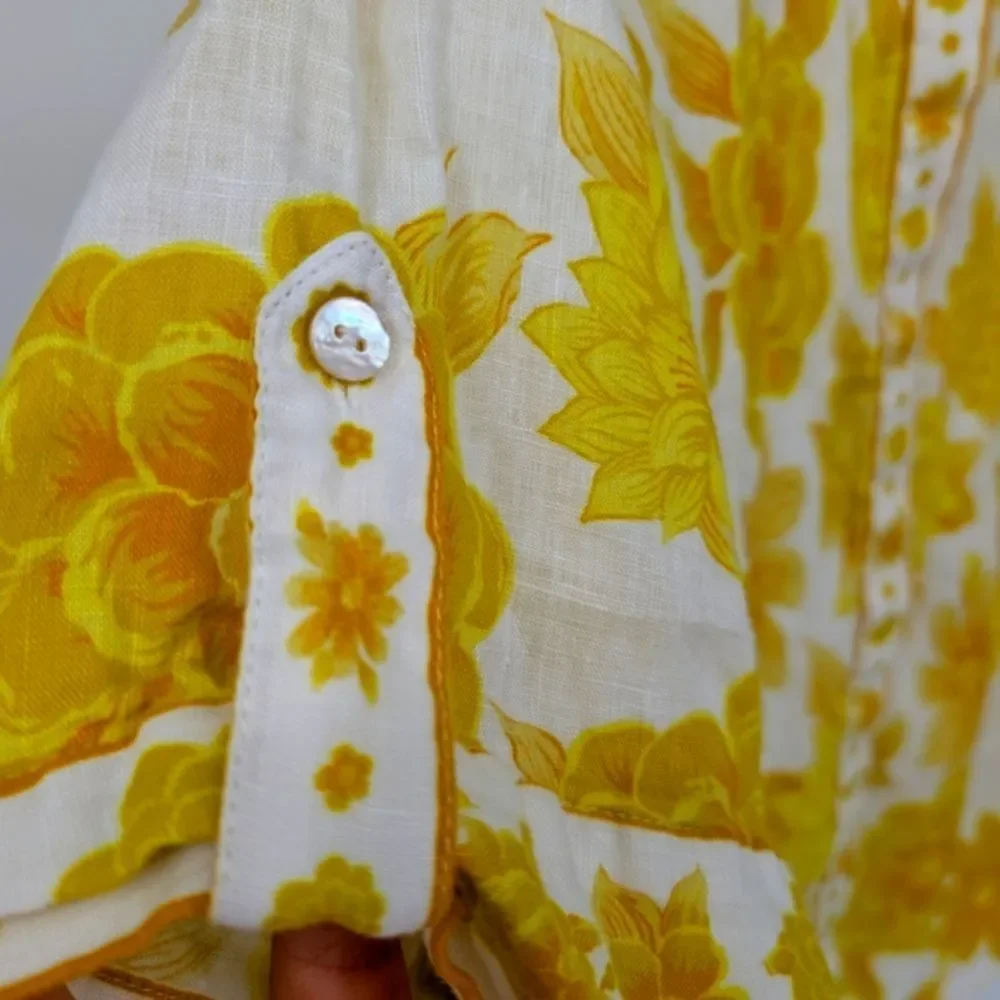 Floral Yellow Women's Shorts And Shirt